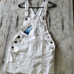 MuMu Blue white Jean overall dress